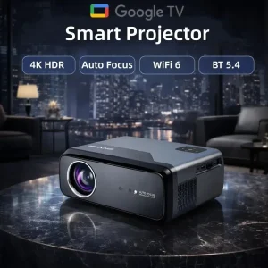 Proiettore A8 Android 14 Google TV 2800ANSI 1080P 4K |   Audio DB Certificato Netflix |   Home Cinema per Camera da Letto con Visione Giorno e Notte