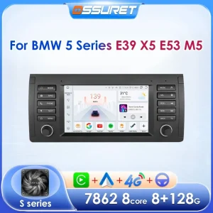2 DIN Android Car Stereo Multimedia Player per BMW E39 E53 M5 1995-2003 Carplay Car Autoradio Video radio navigazione GPS Wifi EQ