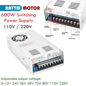 MZMW MS600 Alimentatore Switching 600W 5V 12V 24V 36V 48v 60V 72V 80V 110V 220V Tensione Regolabile Uscita Singola MS-600-36
