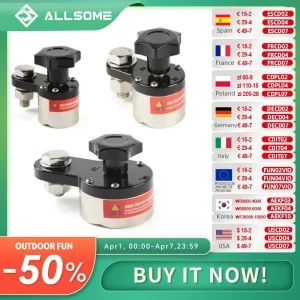 ALLSOME Morsetto di terra per saldatura magnetica on/off Supporto per saldatura magnetica commutabile per terre rare 200A/300A/600A