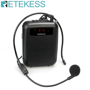 RETEKESS PR16R megafono amplificatore vocale portatile altoparlante microfono 12W registrazione FM lettore Mp3 Radio FM guida turistica insegnamento