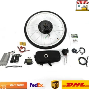 Kit di conversione Ebike per ruota posteriore da 28″ 36V 500W/48V 1000W – Set motore per bici elettrica ad alte prestazioni con display LCD, sensore PAS