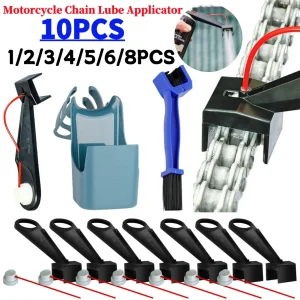 Lubricant Straw Holder Positioner Applicator Motorcycle Chain Lube Oiler Mess-Free Chain Wax Motorcycle Chain Cleaner Attachment