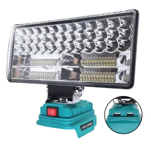 Lampada da lavoro a batteria a 84 LED Faretto da cantiere da 8 pollici Torcia portatile ricaricabile per la casa per batteria Makita 18V (senza batteria)