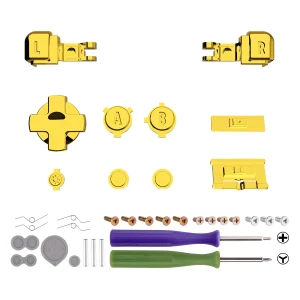 Pulsanti Set completo eXtremeRate per Gameboy Advance SP per Console GBA SP-Chrome Gold