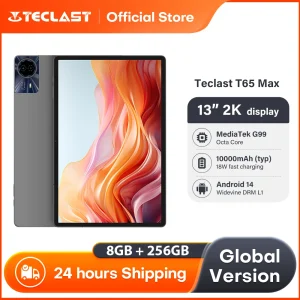 Teclast T65 Max Tablet Display FHD da 13″ MediaTek G99 8 GB RAM 256 GB ROM 10000 mAh Batteria Android 14 Widevine L1 Versione globale
