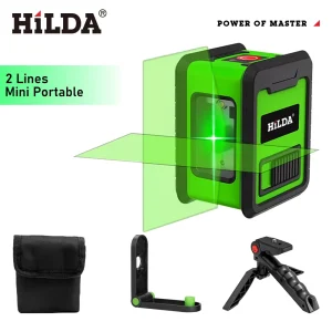 Livella Laser HILDA 2D linee trasversali orizzontali e verticali 2 linee Laser a raggio verde autolivellante