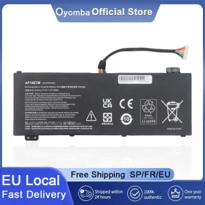 Oyomba AP18E7M Batteria per Acer Nitro 5 AN515-54 AN517-51 AN515-55 AN515-44 AN515-43 Nitro 7 AN715-51 15V 57Wh Batteria del computer portatile