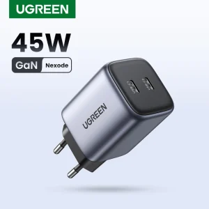 UGREEN GaN 45W Caricatore USB PD QC 3.0 Caricatore rapido Caricatore rapido per iPhone 17 16 15 Pro Caricatore per telefono da viaggio per Samsung S24 S23