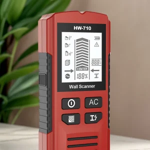 Rilevatore di perni elettronici con scanner da parete 6 in 1, rilevatore di perni elettronici, per rilevamento del centro dei perni per cartongesso da 1-1/2 pollici