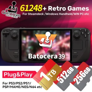 Batocera 39 TF/Carta da gioco per Steamdeck/Windows Palmare/WIN PC con 61248 giochi e 70+Emulatori per PS3/PS2/PS1/PSP/MAME/NES/N64