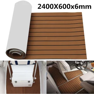 Schiuma autoadesiva Decking in Teak schiuma EVA pavimentazione marina Faux Boat Decking Boat EVA Foam tappetino per barca 600x2400x6mm
