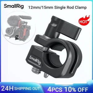 Morsetto a stelo singolo SmallRig da 12 mm/15 mm per gabbia SmallRig per fornire una soluzione di follow Focus compatibile con asta da 12 mm e 15 mm 3598