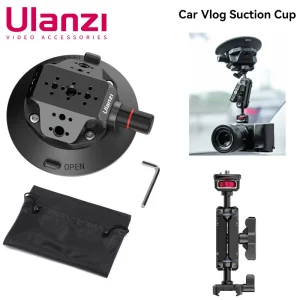 Ulanzi Ventosa a sgancio rapido Supporto per parabrezza per auto 3 pollici/4,5 pollici per GoPro DSLR Accessori per riprese auto Strumento per riprese Vlog