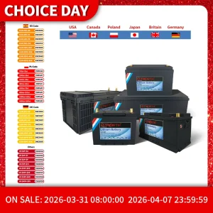 Batteria al litio ferro fosfato KEPWORTH LiFePO4 12V 24V con BMS 50 100 120 135 300Ah per carrello da golf EV RV Accumulo di energia solare