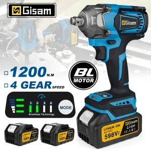 Gami 1200N.M Torque Brushless Elettrico Avvitatore a percussione 1/2 pollici Cordless Chiave Cacciavite Strumento di Potere per Makita 18V Batteria pin