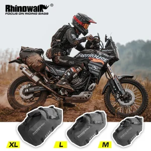 Rhinowalk Borsa laterale per moto 18L/28L/48L Borsa laterale per moto impermeabile al 100% Borsa per sella a motore Borsa per sedile posteriore 2 pezzi 2023