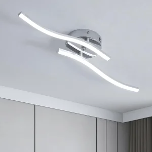 Plafoniera, plafoniera moderna a LED da 14 W, design ondulato, plafoniera da soggiorno 6500 K per camera da letto 6500 K 1575LM