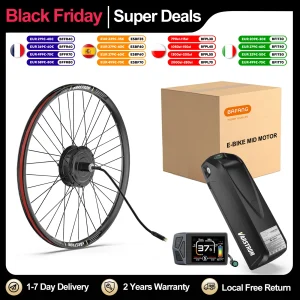 Bafang 48V 500W Kit motore mozzo posteriore 26″ 27,5″ 28″/29″ Kit di conversione bicicletta elettrica ruota posteriore, motore mozzo posteriore con ingranaggi senza spazzole