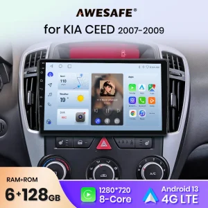AWESAFE PX9 Plus Autoradio Per KIA CEED 2007-2009 Wireless CarPlay Android Auto No 2 din 2din DVD