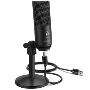FIFINE K670B Microfono USB con controllo del guadagno per registrazione e podcast multiuso, vendita flash con stock limitato, spedizione veloce