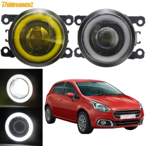 2X30W 3000LM fendinebbia con Angel Eye DRL per Fiat Punto Evo 2012 2013 2014 2015 2016 2017 H11 fendinebbia a LED anteriore per auto