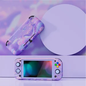 Custodia protettiva ergonomica PlayVital ZealProtect per Nintendo Switch Lite con protezione per lo schermo – Dreamy Pastels Seires
