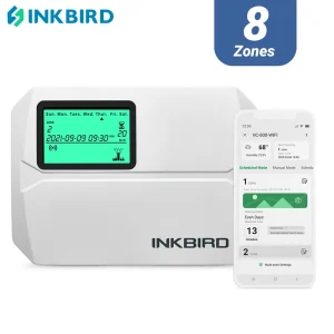 INKBIRD IIC-800-WIFI Spina UE Controller sprinkler intelligente 8 zone Irrigazione interna/esterna Wi-Fi da 2,4 GHz Supporta modalità manuale