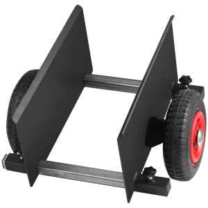 SucceBuy Carrello mobile per terreni Dolly con lastre di pannelli da 600 libbre con ruote pneumatiche Morsetto regolabile per la movimentazione di materiali in fogli per cartongesso