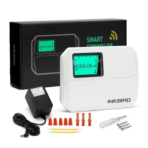 INKBIRD wi-fi Smart Sprinkler Controller Timer di irrigazione per irrigazione a 8 Zone con monitoraggio App gratuito regolazione stagionale salto della pioggia