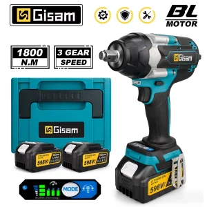 Gami 1800N.M Torque Brushless Elettrico Avvitatore a percussione 1/2 pollici Cacciavite Cordless Chiave Strumento di Potere Per Makita 18V Batteria Spille