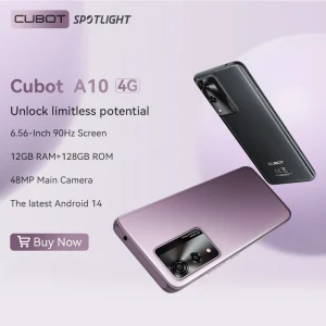 Smartphone Android Cubot A10, 12 GB di RAM (4 GB + 8 GB), 128 GB di ROM, Octa-core, schermo 90 Hz da 6,56 pollici, 5100 mAh, 48 MP, WiFi 5G, telefono 4G