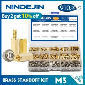 910 pz/set M3 maschio femmina esagonale in ottone distanziatore Kit distanziatore con dado a vite e rondella pcb Kit assortimento distanziatore scheda madre