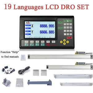 Lettura digitale multilingue HXX a 2 assi/SET DRO LCD a 3 assi e righello a griglia per Encoder in scala di vetro lineare per tornitura tornio di fresatura
