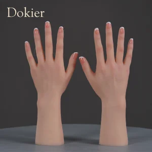 Dokier Materiale siliconico realistico Mani femminili Modello Manichino femminile in silicone realistico per esposizione di gioielli artistici a mano
