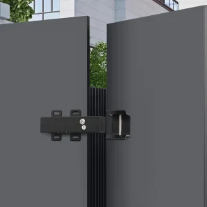 Serratura Elettrica per Cancello 24V, Chiusura Elettronica Antifurto di Sicurezza, Serratura Elettrica in Acciaio Q235 con Blocco Automatico