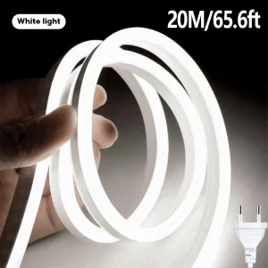 10M/20M Luce al neon in silicone morbido Strisce LED 220V Alto Lumen Nastro LED Nastro a diodi impermeabile Luce esterna per la decorazione domestica