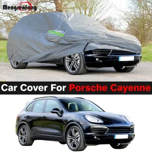 Copertura completa per auto Anti UV Parasole Pioggia Neve Resistente al vento Copertura SUV durevole per Porsche Cayenne 2002-2025