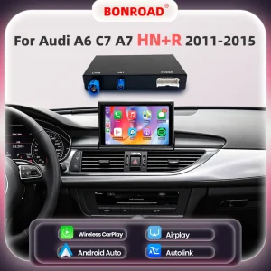 Modulo di interfaccia automatica Android BONROAD Wireless CarPlay per sistema Audi A6 A7 HN + R con collegamento a specchio Bluetooth