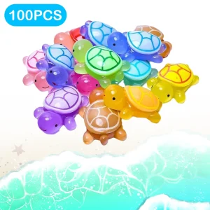 100 pezzi luminosi mini tartarughe in resina mini animali in resina figurine di tartarughe marine per la decorazione micro paesaggistica del giardino fatato
