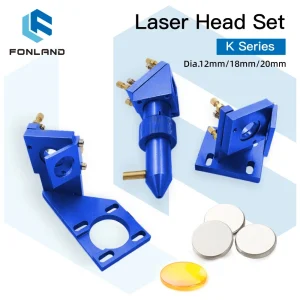 FONLAND K Series CO2 Laser Head Set Lens Dia12/18/20mm Mirror Dia 20mm per 2030 4060 K40 macchina da taglio per incisione Laser