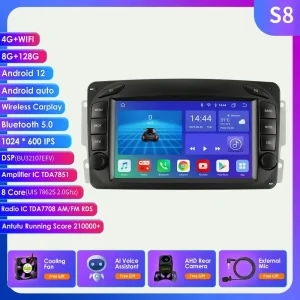 Android 2din Auto Radio per Mercedes Benz CLK W209 W203 W463 W208 lettore Video multimediale GPS Stereo 4G WIFI BT Carplay unità principale