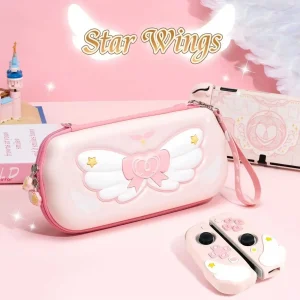 Geekshare Star Wing Series custodia protettiva rosa custodia per il trasporto custodia per Mouse grande per Nintendo Switch OLED Joy Con Gift