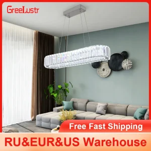 Lampadario di cristallo moderno Sala da pranzo Decor Lampade a sospensione a sospensione per soggiorno Lampada da soffitto Lustre Decorazione della casa