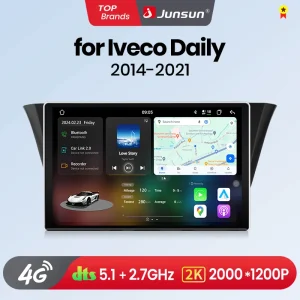 Junsun V3 Plus 2K Wireless CarPlay Android Auto Car sistemi intelligenti per Iveco Daily 2014 -2018 2019 2020 2021 Autoradio