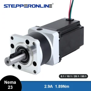 Motore passo-passo STEPPERONLINE Nema 23 con rapporto riduttore epicicloidale di precisione 5:1/10:1 Motoriduttore Nema23 Albero di uscita Φ14mm CNC