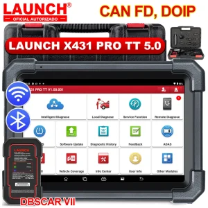 Strumento diagnostico per auto italiano LAUNCH X431 PRO TT da 8 pollici con codifica ECU online 37+ Reset CANFD bidirezionale DOIP DBSCar VII TPMS ADAS Truck espandi