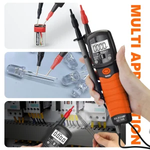 BT-38B,BTMETER Penna Multimetro AC DC 600V Voltmetro Digitale, Display LCD Retroilluminato, DC/AC Voltmetro del Tester di Tensione, Tester di Continuità