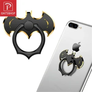 Oatsff Bat Finger Ring supporto per telefono supporto per telefono da tavolo di lusso per iPhone 13 12 Pro Max Xiaomi Metal supporto per rotazione di 360 gradi