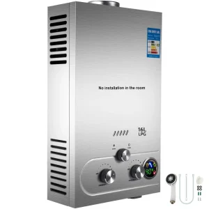 Propano GPL Scaldabagno A Gas In Acciaio Inox Senza Serbatoio Gas Propano GPL Caldaia Elettrodomestico 6L-18L Scaldabagno